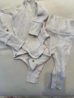 H&M オーガニックコットン ロンパース・パンツセット 1-2M