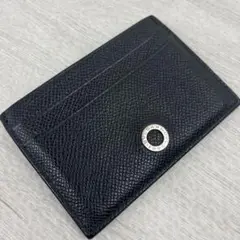 美品✨ BVLGARI ブルガリ カードケース 名刺入れ ロゴ金具 レザー
