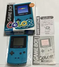 ゲームボーイカラー 本体 ブルー 中古 箱取説付き(GAMEBOY COLOR