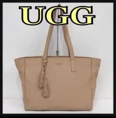 ☆UGG☆ アグ 牛革 トートバッグ ベージュ フリンジ シンプル レディース