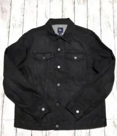 美品 old Gap 先染め ブラック デニムジャケット ギャップ XL
