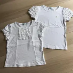 TOCCA トッカ　フリル袖 ホワイトTシャツ 120cm 2枚セット