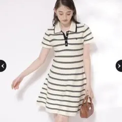 Rirandture 〈POLO BCSコラボ〉ダブルカラーポロニットワンピース