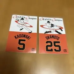 giants-campus門脇誠 5岡本和真 25ステッカー
