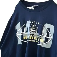 フルーツオブザルーム ライダース Tシャツ L ネイビー 紺色 古着