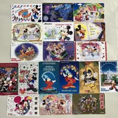 ディズニー　テレホンカード使用済　18枚　まとめ売り