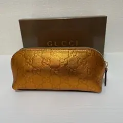 美品 GUCCI ポーチ レザーグリッター
