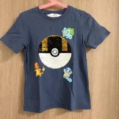 ポケモン刺繍Tシャツ 120 スパンコール H&M