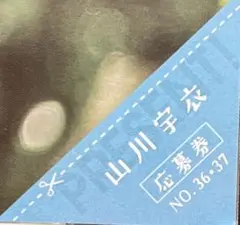 週刊少年マガジン 36・37号 山川宇衣 応募券 1枚