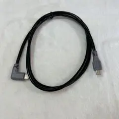 USB Type-C Micro USB 変換ケーブル 1m L型 ブラック