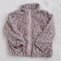 110 ウィンドブレーカー　アウター　上着　花柄　キッズ　女の子