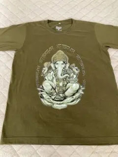 【新品、未着用】 アジアン　ガネーシャ　Tシャツ バックプリント M