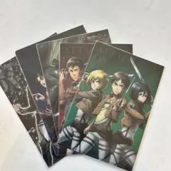 進撃の巨人 B5クリアファイル5枚 別冊少年マガジン付録 未使用