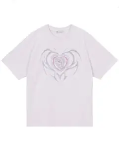 RASPBERRYPIE palepink heart T-shirt Tシャツ