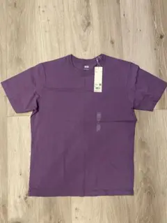 UNIQLO U パープル クルーネックTシャツ Lサイズ