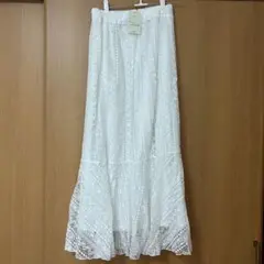 【新品タグ付き】w closet レースロングスカート