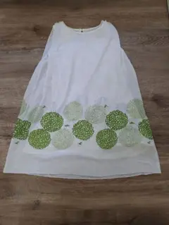 ワンピース　ノースリーブ　　グラニフ　110　ボタニカル　緑　キッズ　花柄