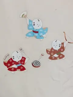 可愛いわらべ柄の名古屋帯