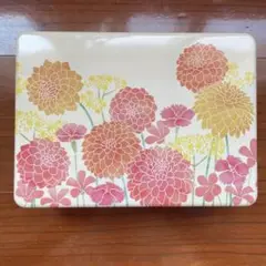 花柄金属製収納缶 約15cm ヨックモック空き缶