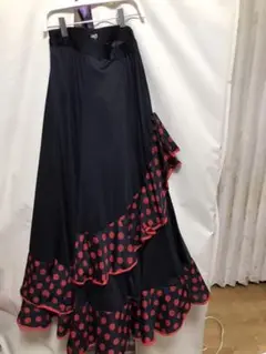社交ダンス ロングスカート 水玉