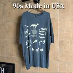 90s カナダ製 オジブワ族　Tシャツ シングルステッチ