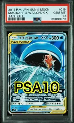 【最高評価PSA10】タッグボルト コイキング&ホエルオーGX RR