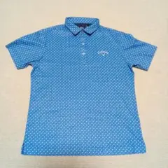 Callaway ドット柄 ポロシャツ 青