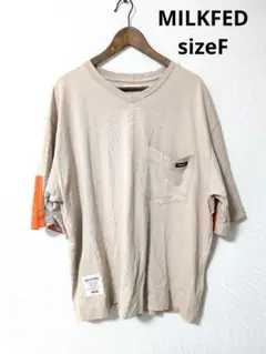美品　milkfed　Tシャツ　オーバーサイズ　ベージュ　F