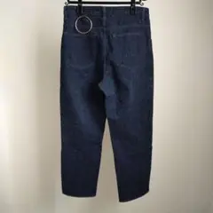 UNUSED 18SS ゴールドフープ付 シルクネップデニムパンツ LAMPO