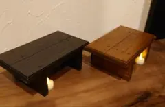 小型木製ローテーブル 2個セット