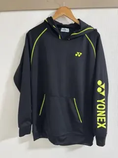 YONEX フード付きウォームアップウェア Oブラック/ライム