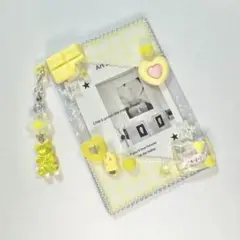 【レジントレカケース】 黄色 チェック柄 アイス お菓子 チョコ ハート y2k