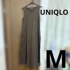 UNIQLO マーセライズコットンAラインロングワンピース（ノースリーブ）