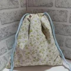 薔薇柄　コップ袋　グリーン