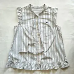 BURBERRY ブルーレーベル ノースリーブ ブラウス ストライプ❁︎美品❁︎