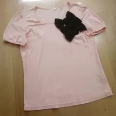 トゥービーシックTO BE CHIC リボン　Tシャツ
