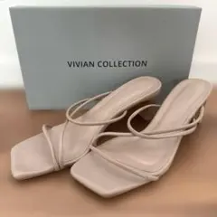 【Vivian】サンダルミュール ストラップ 24.5cm
