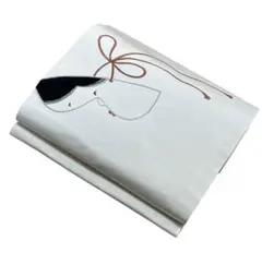 ユ41未使用名古屋帯 九寸紬正絹着物 仕立て上り美品