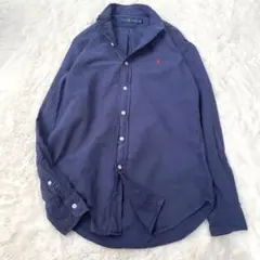 RALPH LAUREN ラルフローレン　ボタンダウン　シャツ　ネイビー　XS