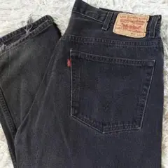 USA古着 リーバイス505 黒染めメキシコ製ブラックデニムパンツ w38L32