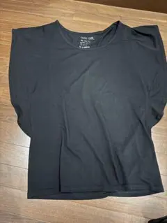 PARK GIRL ブラック Tシャツ 袖フリル
