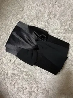 Ava リボン付きクラッチバッグ ブラック