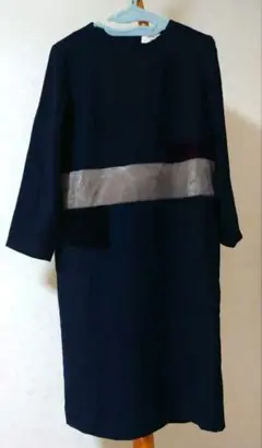 パッチワーク風 膝丈ワンピース エリアモード