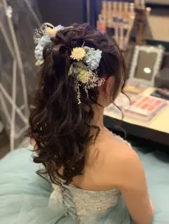 【結婚式♡ウェディング】ヘッドドレス ヘッドパーツ オリーブ 小枝