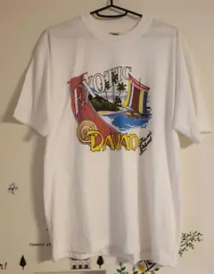 EXOTIC Davao 半袖　南国Tシャツヨット ヴィンテージ　カラフルビーチ
