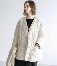 IENA キルティングショートコート 38