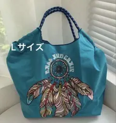 Lサイズ　刺繍　エコバッグ　大容量　人気　可愛い　おしゃれ