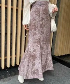 one after another NICE CLAUP 花柄ロングスカート