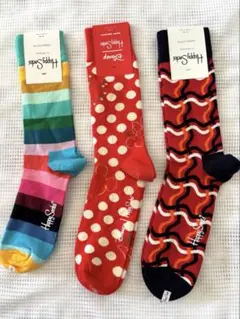 新品Happy Socks カラフルソックス メンズ　3足セット　41〜46