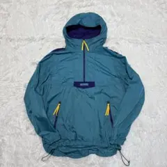 columbiaコロンビアプルオーバージップナイロンジャケット青系XL復刻モデル
